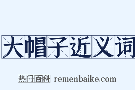 大帽子近义词是什么意思的图片